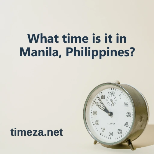What time is it in Manila, Philippines? featured image, Current time in Manila, Philippines, time zone, time difference, sunrise and sunset time.