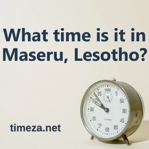 What time is it in Maseru, Lesotho? featured image, Current time in Maseru, Lesotho, time zone, time difference, sunrise and sunset time.