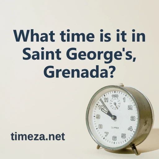 What time is it in Saint George's, Grenada? featured image, Current time in Saint George's, Grenada, time zone, time difference, sunrise and sunset time.